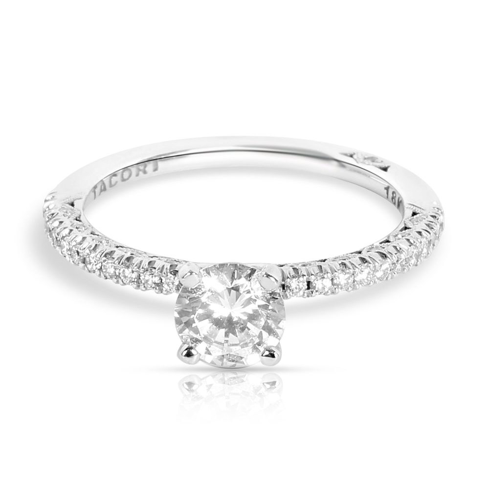Tacori Diamond Engagement Ring Setting in 18K White Gold 0.23 CTW